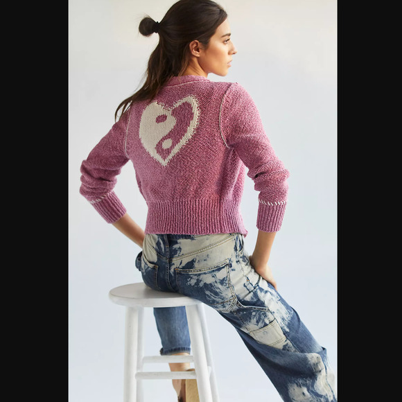 Anthropologie Pilcro Icon Pink Women's Cardigan - New Size Small - Picture 3 of 6